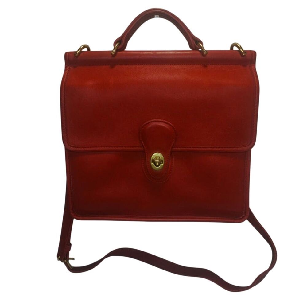 Vintage Coach Willlis Red turnlock Satchel 9927